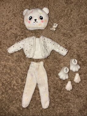 Barbie Plush Polar Bear Outfit Set - Cozy Jacket, Pants & Head - Feet & Hands